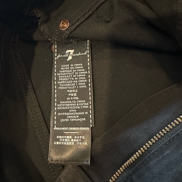 7 for all mankind high waist ankle skinny waxed jeans, size 27 - Picture 5 of 7